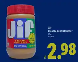 Lidl Jif creamy peanut butter offer