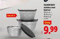 Lidl Silvercrest stainless steel bowl set offer