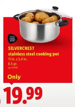 Lidl Silvercrest stainless steel cooking pot offer
