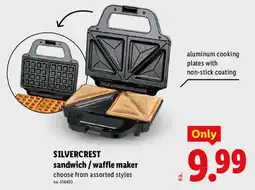 Lidl Silvercrest sandwich / waffle maker offer