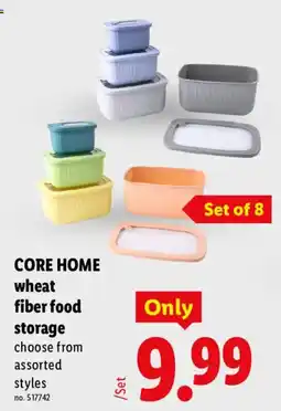 Lidl Core Home wheat fiber food storage offer