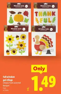 Lidl Fall window gel clings offer