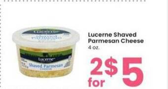 Albertsons Lucerne Shaved Parmesan Cheese offer