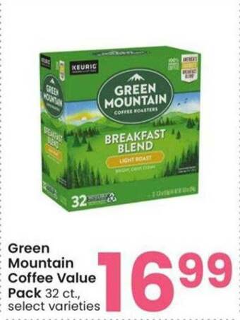 Albertsons Green Mountain Coffee Value Pack offer