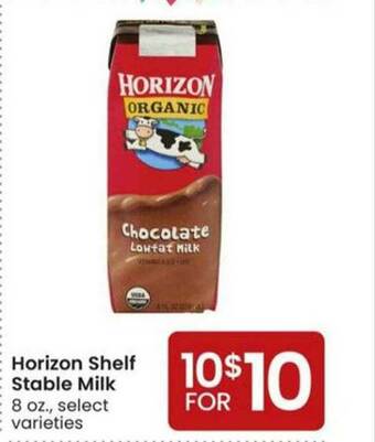 Albertsons Horizon Shelf Stable Milk offer
