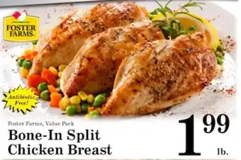 Foster Farms Bone-In Split Chicken Breast