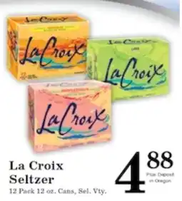 Harvest Foods La Croix Seltzer offer