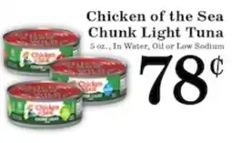 Harvest Foods Chicken of the Sea chunk light tuna offer