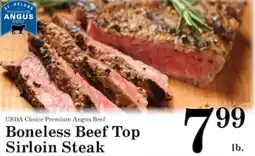 Harvest Foods St. helens premium angus beef boneless beef top sirloin steak offer