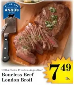 Harvest Foods St. Helen's Premium Angus Beef Boneless Beef London Broil offer