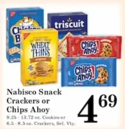 Harvest Foods Nabisco Snack Crackers or Chips Ahoy offer
