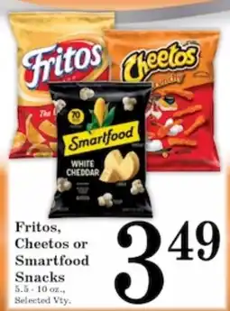 Harvest Foods Fritos, Cheetos or Smartfood Snacks offer