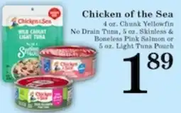 Harvest Foods Chicken of the Sea tuna and salmon offer