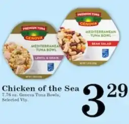 Harvest Foods Chicken of the Sea Genova Tuna Bowls offer