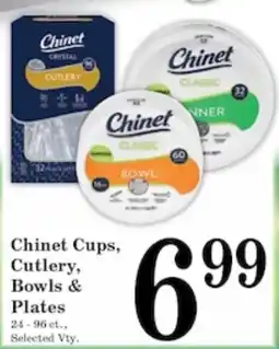 Harvest Foods Chinet Cups, Cutlery, Bowls & Plates offer
