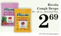 Harvest Foods Ricola Cough Drops offer