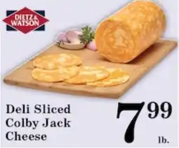 Harvest Foods Dietz & Watson Deli Sliced Colby Jack Cheese offer