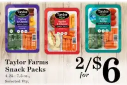 Harvest Foods Taylor Farms Snack Packs offer