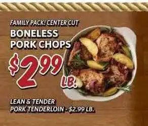 Breaux Mart Boneless Pork Chops Or Lean & Tender Pork Tenderloin offer