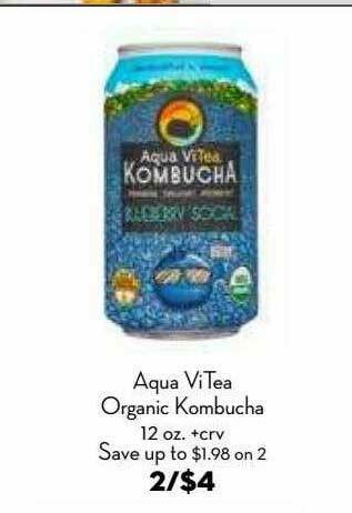 Bristol Farms Aqua ViTea Organic Kombucha offer