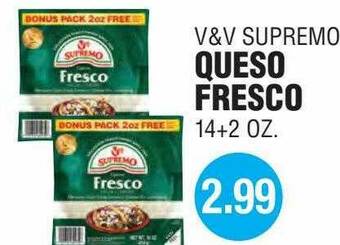Carnicerias Jimenez V&V Supremo Queso Fresco offer