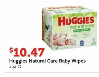 Fareway Huggies Natural Care Baby Wipes offer