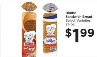 Food 4 Less Bimbo Sandwich Bread offer