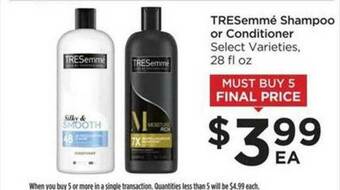 Food 4 Less Tresemmé Shampoo Or Conditioner offer