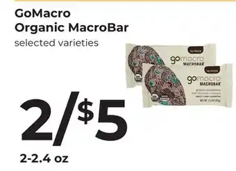 Lifethyme GoMacro Organic MacroBar offer