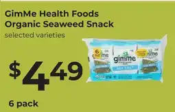 Lifethyme GimMe Health Foods Organic Seaweed Snack offer