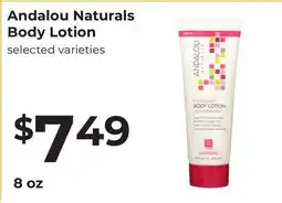 Lifethyme Andalou Naturals Body Lotion offer
