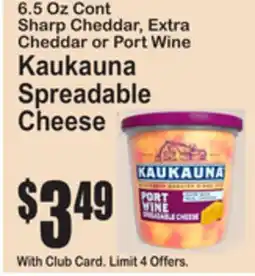 SuperFresh Kaukauna Spreadable Cheese offer