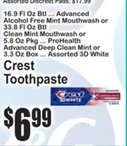SuperFresh Crest Toothpaste offer
