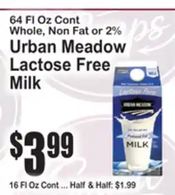 SuperFresh 64 Fl Oz Cont Whole, Non Fat or 2% Urban Meadow Lactose Free Milk offer