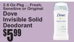 SuperFresh Dove Invisible Solid Deodorant offer