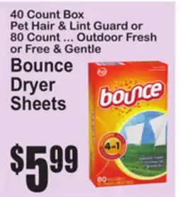 SuperFresh Bounce Dryer Sheets offer