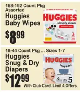 SuperFresh Huggies Baby Wipes & Snug & Dry Diapers offer