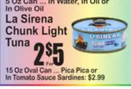 SuperFresh La Sirena Chunk Light Tuna offer