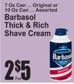 SuperFresh Barbasol Thick & Rich Shave Cream offer