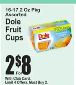 SuperFresh Dole Fruit Cups offer