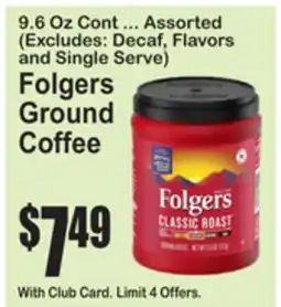 SuperFresh Folgers Ground Coffee offer