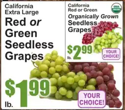 SuperFresh California Extra Large Red or Green Seedless Grapes offer