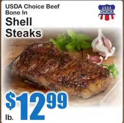 SuperFresh USDA Choice Beef Bone In Shell Steaks offer