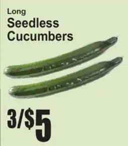 SuperFresh Long Seedless Cucumbers offer