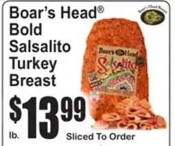 SuperFresh Boar's Head Bold Salsalito Turkey Breast offer