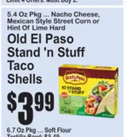 SuperFresh Old El Paso Stand 'n Stuff Taco Shells offer