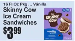 SuperFresh Vanilla Skinny Cow Ice Cream Sandwiches offer