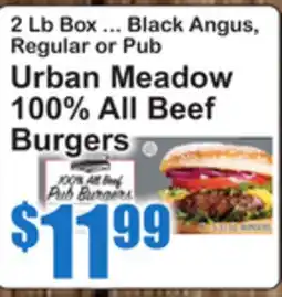 SuperFresh Urban Meadow 100% All Beef Burgers offer