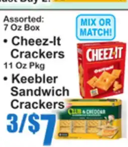 SuperFresh Assorted: 7 Oz Box Cheez-It Crackers Keebler Sandwich Crackers offer