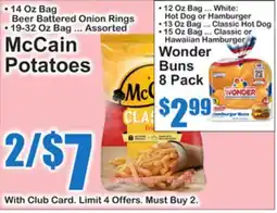 SuperFresh McCCain Potatoes, Wonder Buns offer